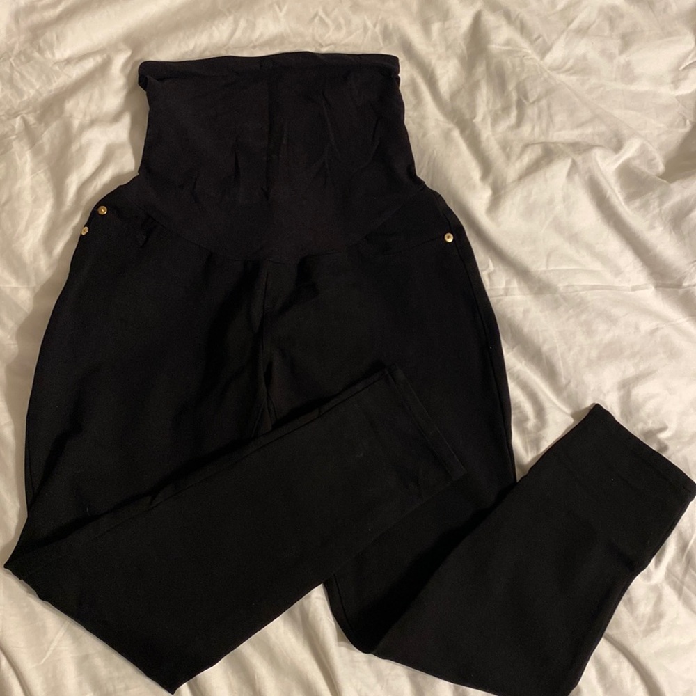 A Pea in the Pod maternity black soft and stretchy pants (skinny fit)